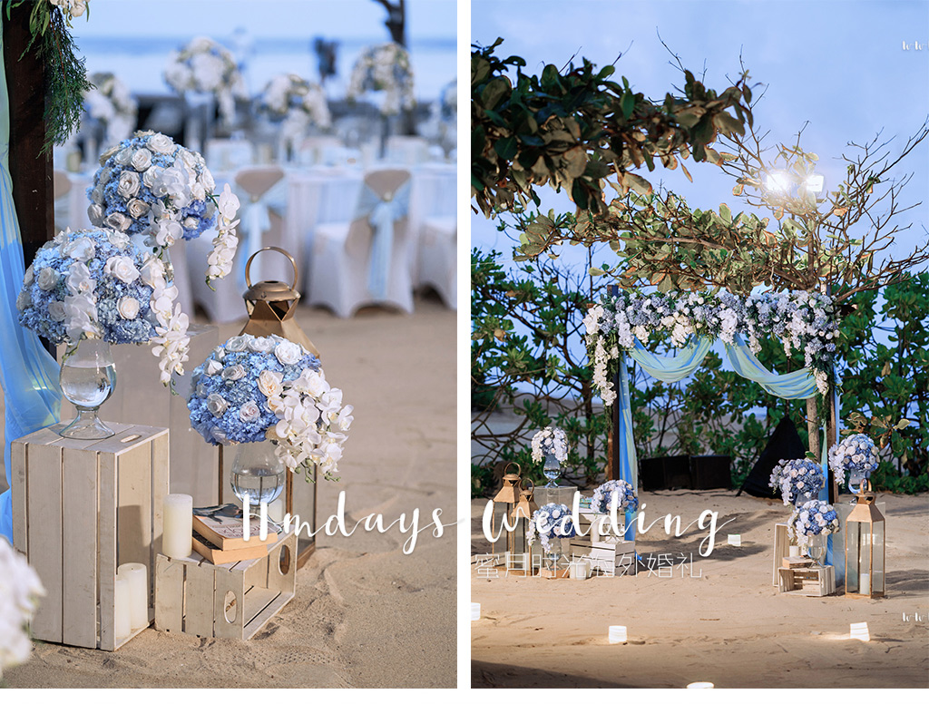 海外婚礼巴厘岛高端婚礼布置|水晶蓝色|crystal blue|海外婚礼定制中高端布置案例|巴厘岛婚礼布置定制案例